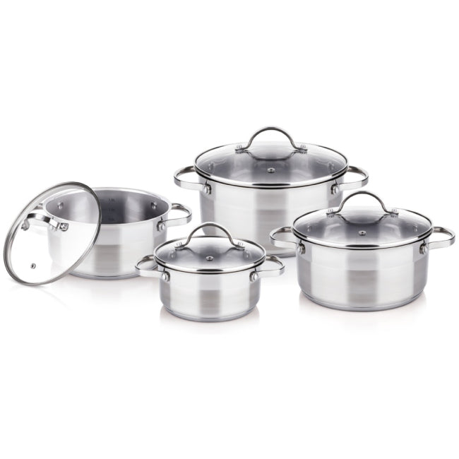 LAMART Elegant Grytset med glaslock 8-delar