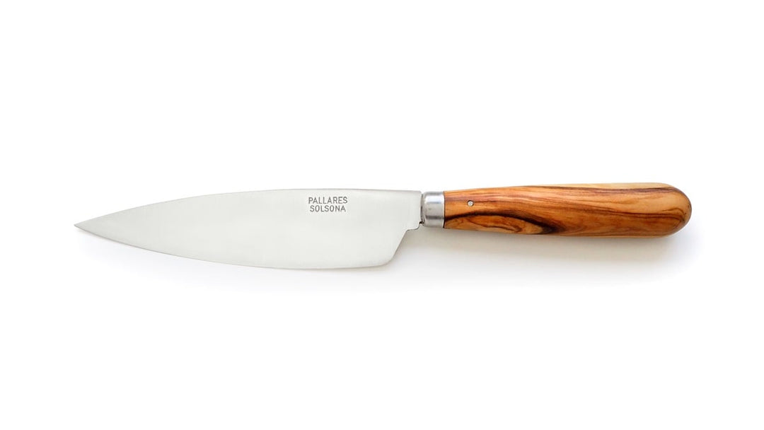 Pallarès trad. kökskniv kolstål 9 cm - Oliv