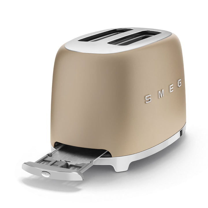 SMEG Brödrost för 2 skivor Champagne, Matt - 50's Style