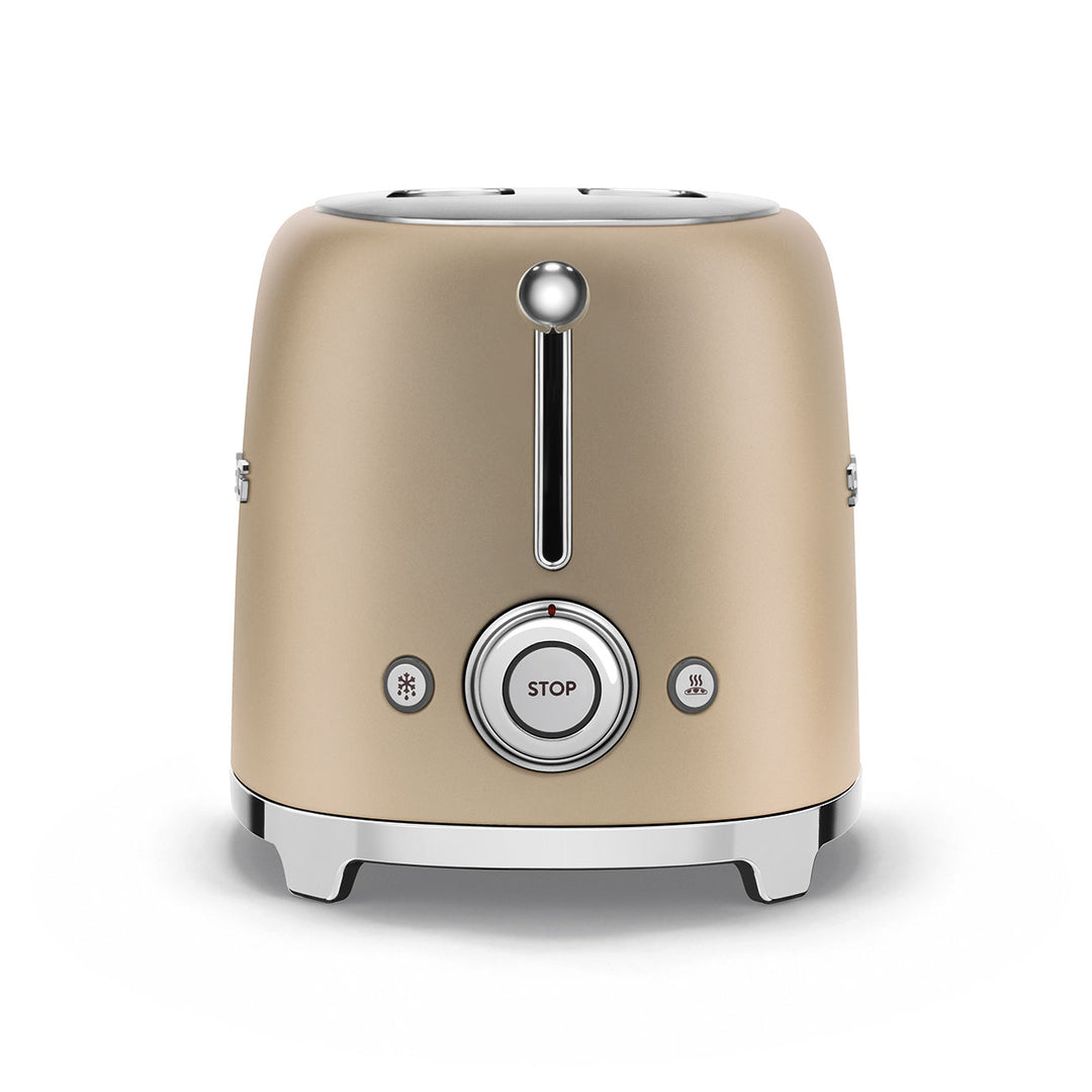 SMEG Brödrost för 2 skivor Champagne, Matt - 50's Style