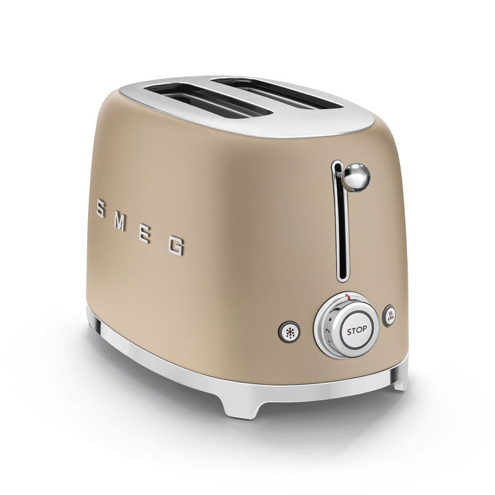 SMEG Brödrost för 2 skivor Champagne, Matt - 50's Style