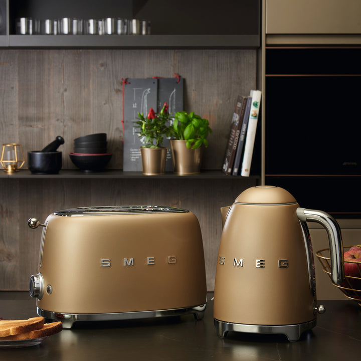 SMEG Brödrost för 2 skivor Champagne, Matt - 50's Style