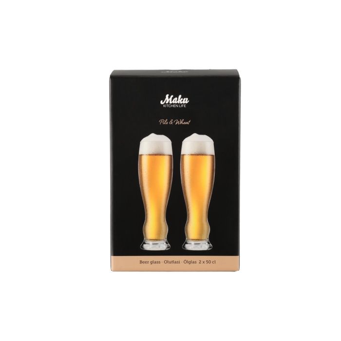 MAKU Pils & Weizen ölglas 500 ml 2 st.
