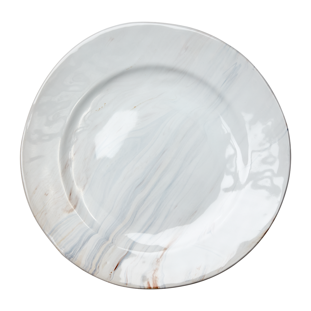 AMELIA Tallrik, Marmorerad, 4-Pack