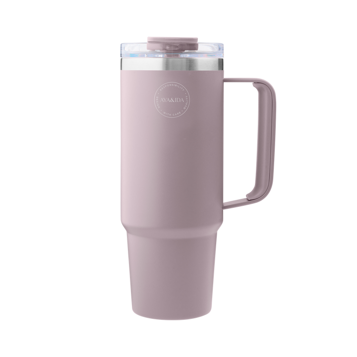 AYA&IDA Termokopp med sugrör - Lavendel - 885ML