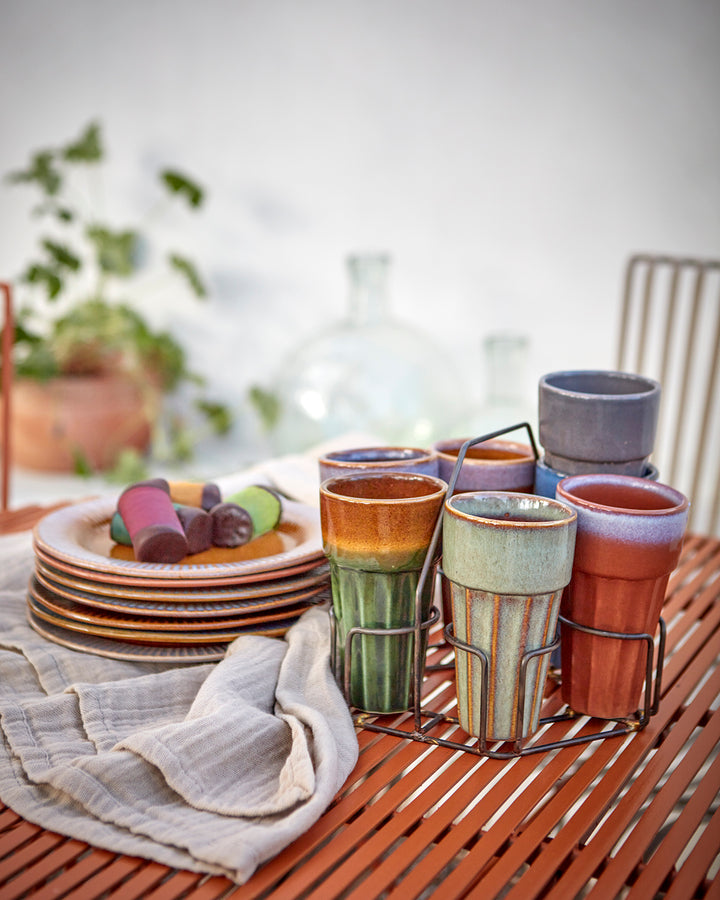 COSTA Kopp L, Grön/brun, 4-Pack