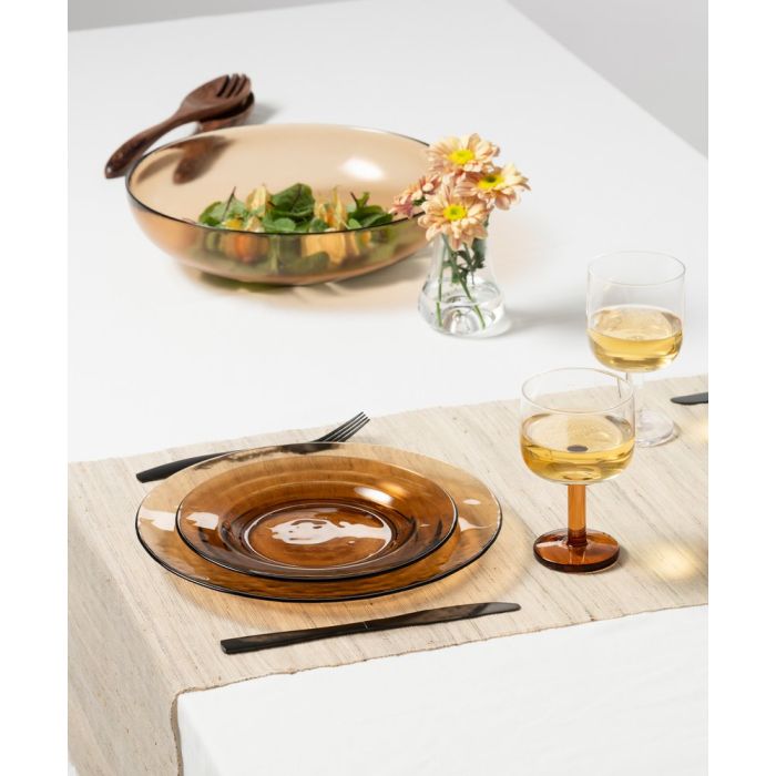 MAKU Tallrik av återvunnet glas 27 cm, 4-Pack