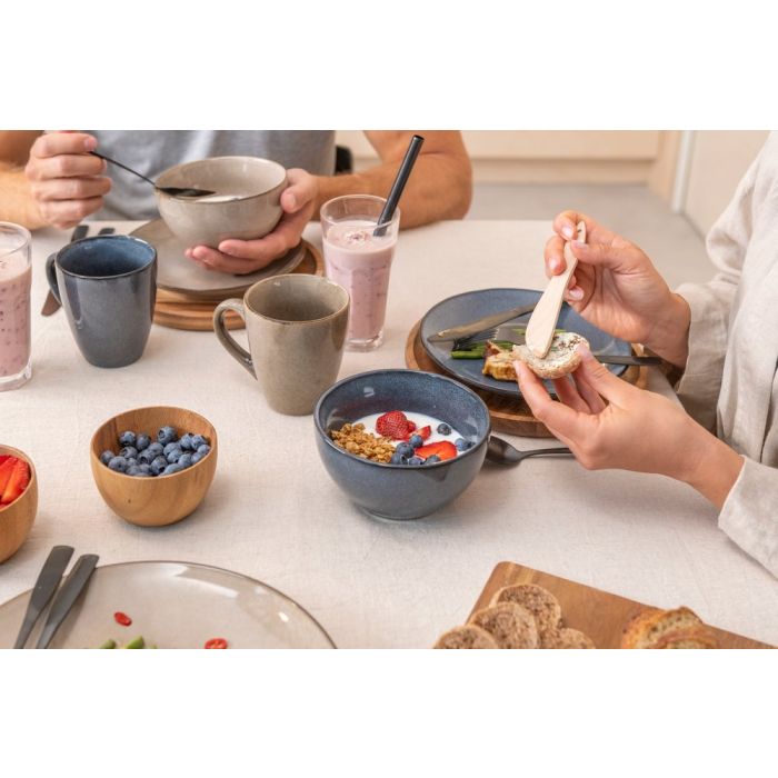 MAKU Tones tallrik 20 cm mörkgrå, 6-Pack
