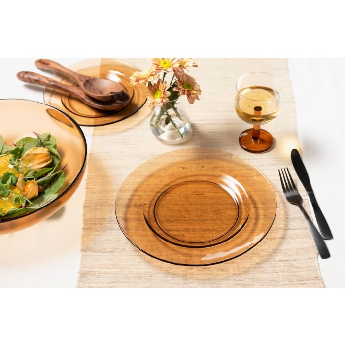 MAKU Tallrik av återvunnet glas 27 cm, 4-Pack