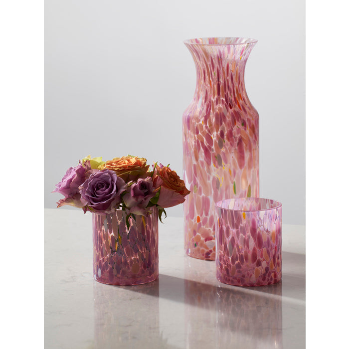 Magnor - Swirl dricksglas/lykta rosa multi 35 cl