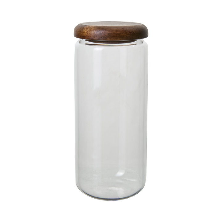 KALLE Burk med lock, Klar/brun, 4-Pack