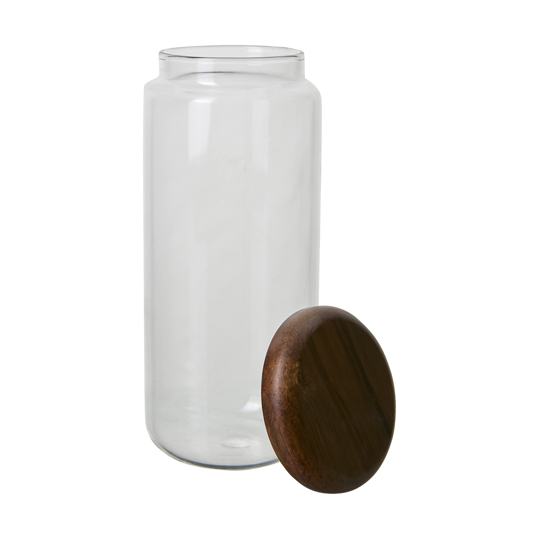 KALLE Burk med lock, Klar/brun, 4-Pack