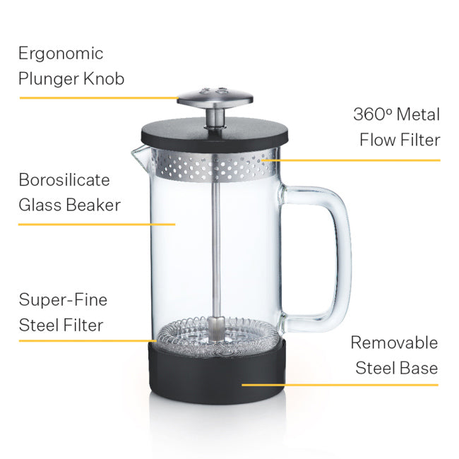 Barista & Co Core Kaffe Press - Svart (350 ml)