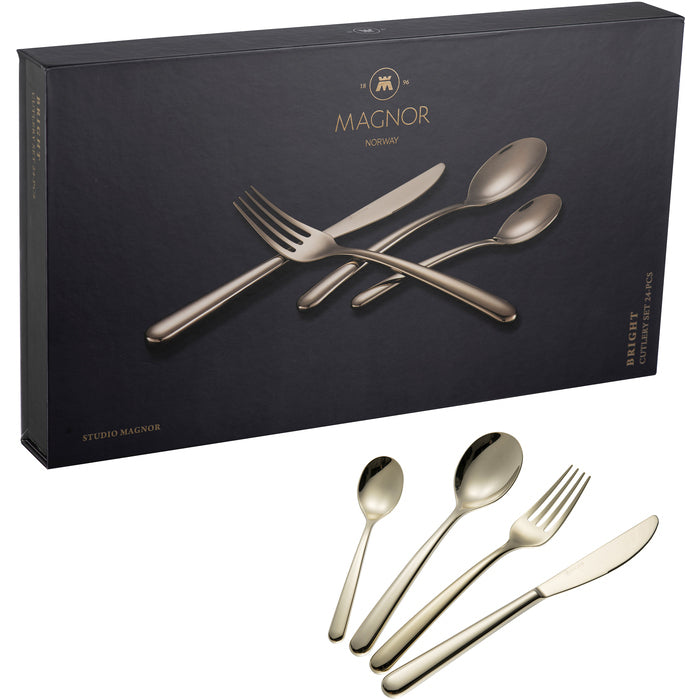 Magnor - Bright - Bestickset gyllene 24 delar