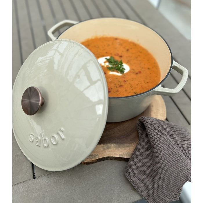 Sabor - Gjutjärnsgryta- 4,4 l - Varmgrå
