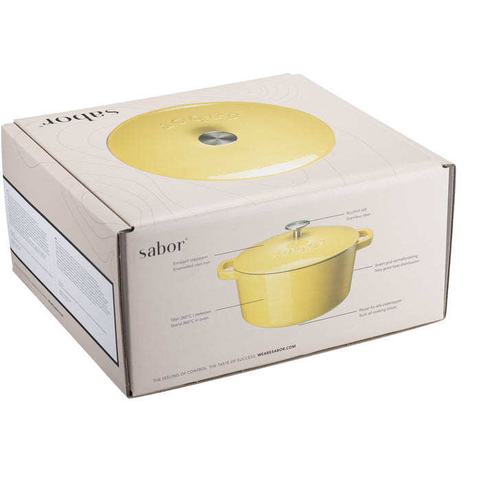 Sabor - Gjutjärnsgryta- 4,4 l - Sunny Joy