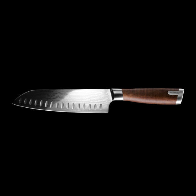 CATLER Japansk Santuku Kniv, Damaskus stål