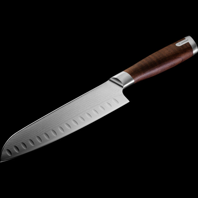 CATLER Japansk Santuku Kniv, Damaskus stål