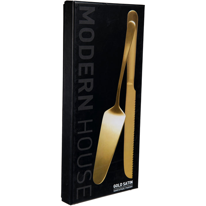 Modern House - Gold satin - Tårtset