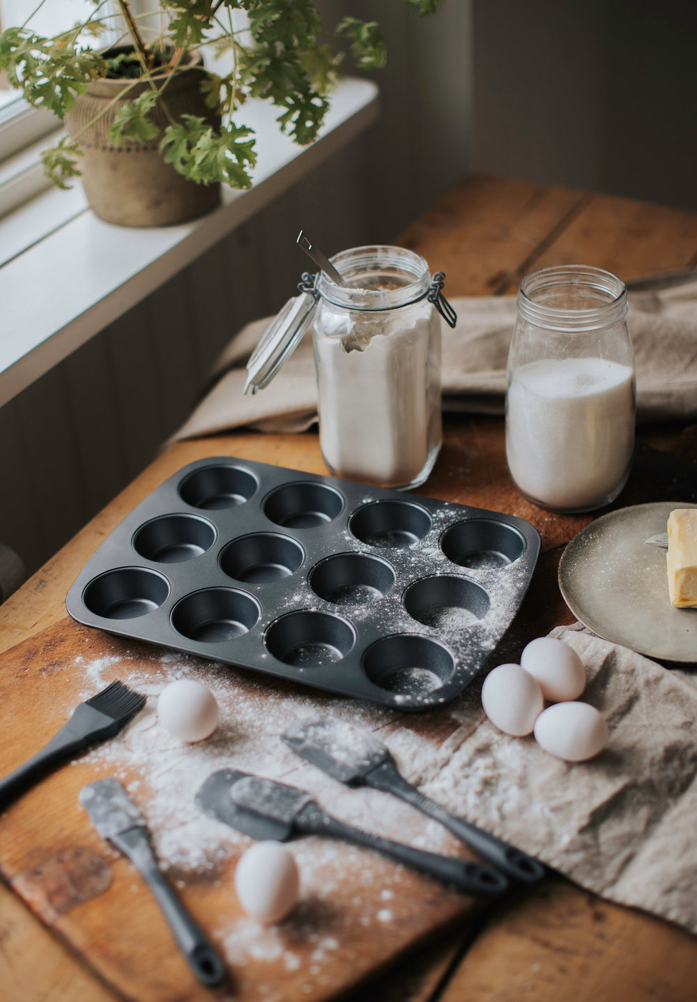 Karabo Muffinsform 12 stycken Kolstål