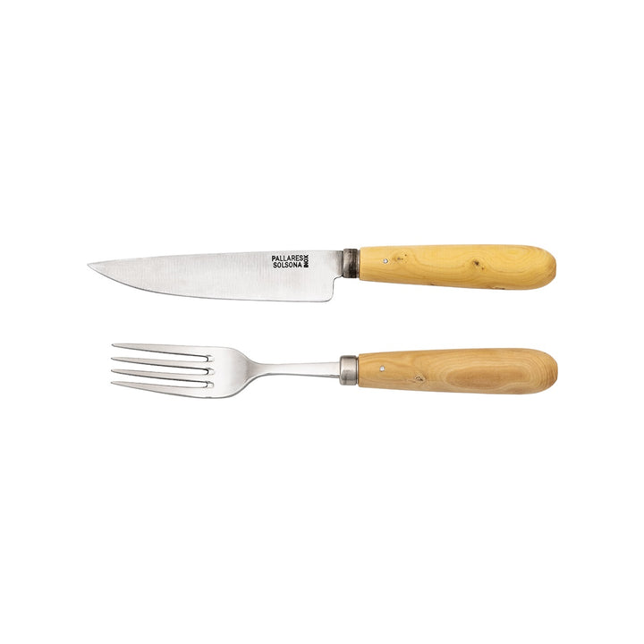 Pallarès kniv och gaffel Buxbom rf set om 2