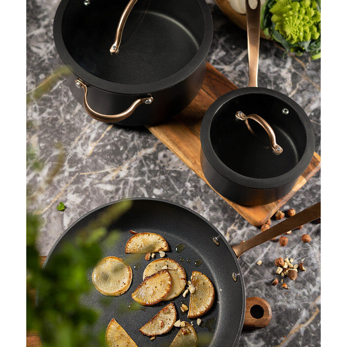 Modern House - Black Copper - Grytset s/3 - 4,5/ 1,5 l/ D28 cm