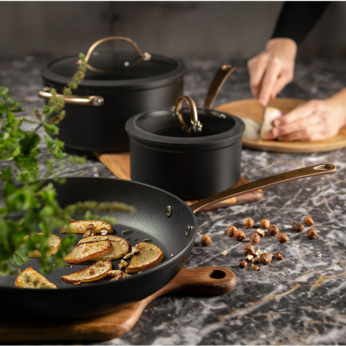 Modern House - Black Copper - Grytset s/3 - 4,5/ 1,5 l/ D28 cm