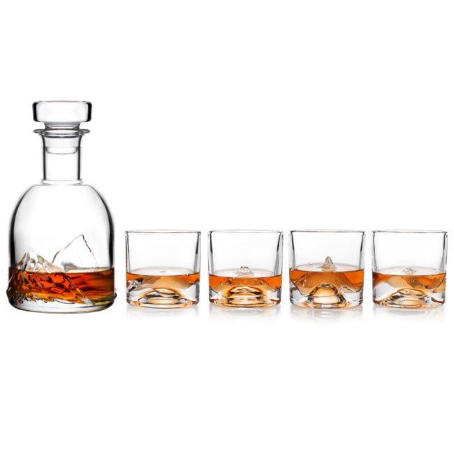 LIITON Whisky Set The Peaks Glas & Decanter