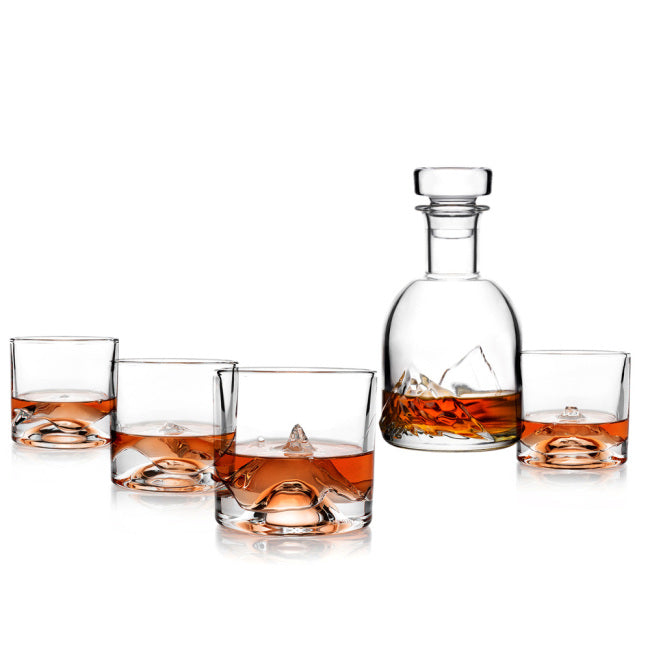 LIITON Whisky Set The Peaks Glas & Decanter