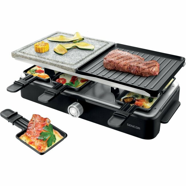 SENCOR Raclette Grill 2 i 1, Grill & Stekhäll