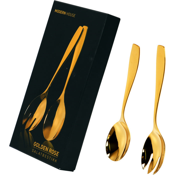 Modern House - Golden Rose - Salladsbestick s/2