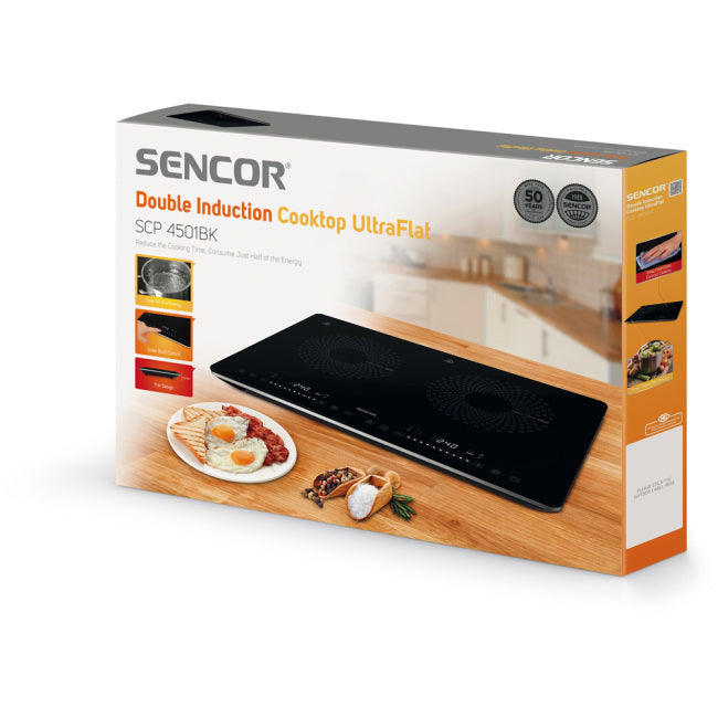 SENCOR Induktionshäll 2 Zon , ultratunn