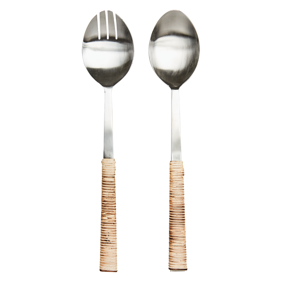 ODIN Salladsbestick, Silverfärgad/natur