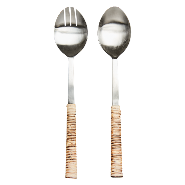 ODIN Salladsbestick, Silverfärgad/natur