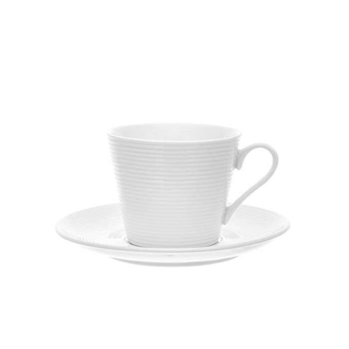 MAKU Kaffekopp och fat, porslin, 6-Pack