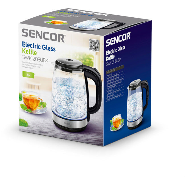 SENCOR Vattenkokare Glas, 2 Liter