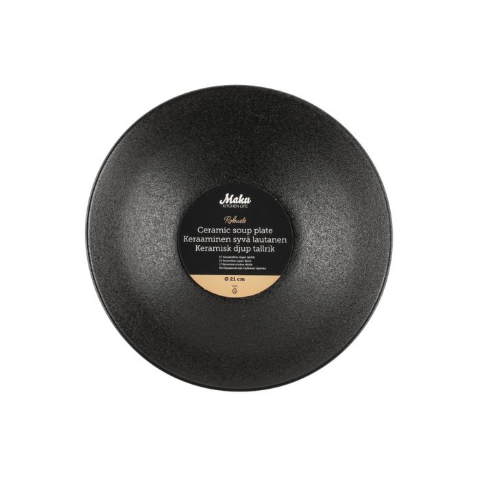 MAKU Robuste keramisk sopptallrik 21 cm, 2-Pack