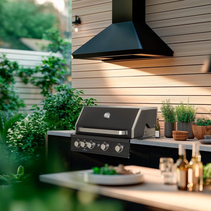 Mustang Gasgrill Black Pearl 4 built-in