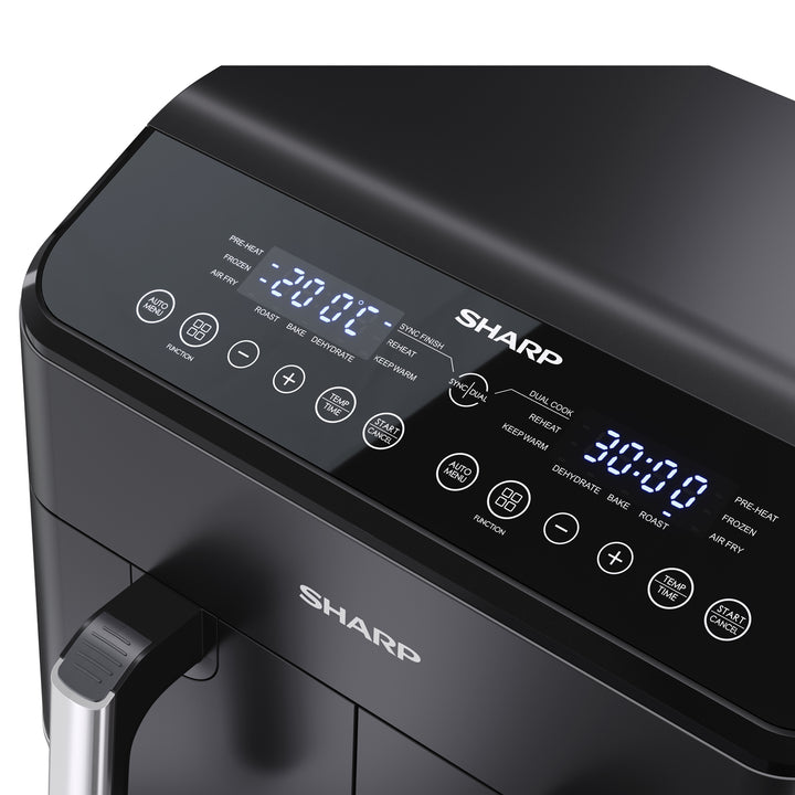 Sharp Airfryer Dubbel 2X4L 2X1800W - AF-GD82AE-B