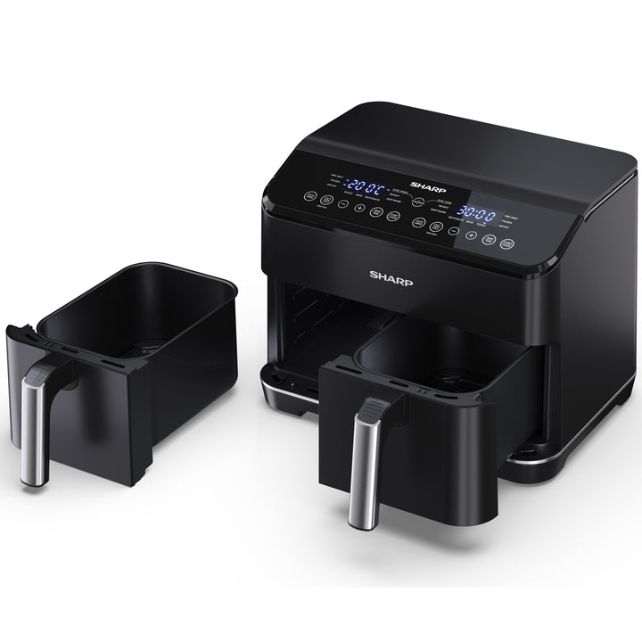 Sharp Airfryer Dubbel 2X4L 2X1800W - AF-GD82AE-B