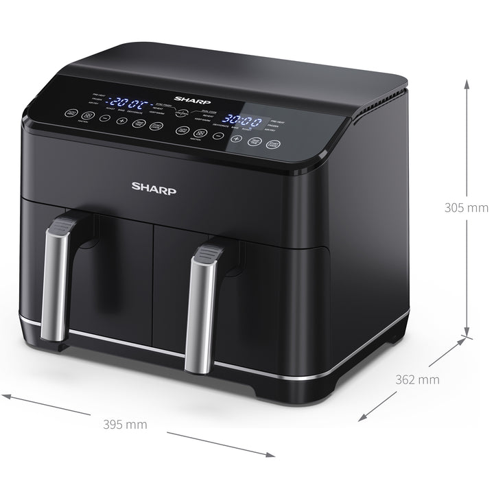 Sharp Airfryer Dubbel 2X4L 2X1800W - AF-GD82AE-B