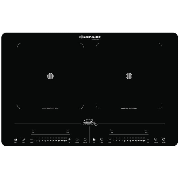 Rommelsbacher Kokplatta Dubbel  Induktion  CT 3420/IN  2000W  LED