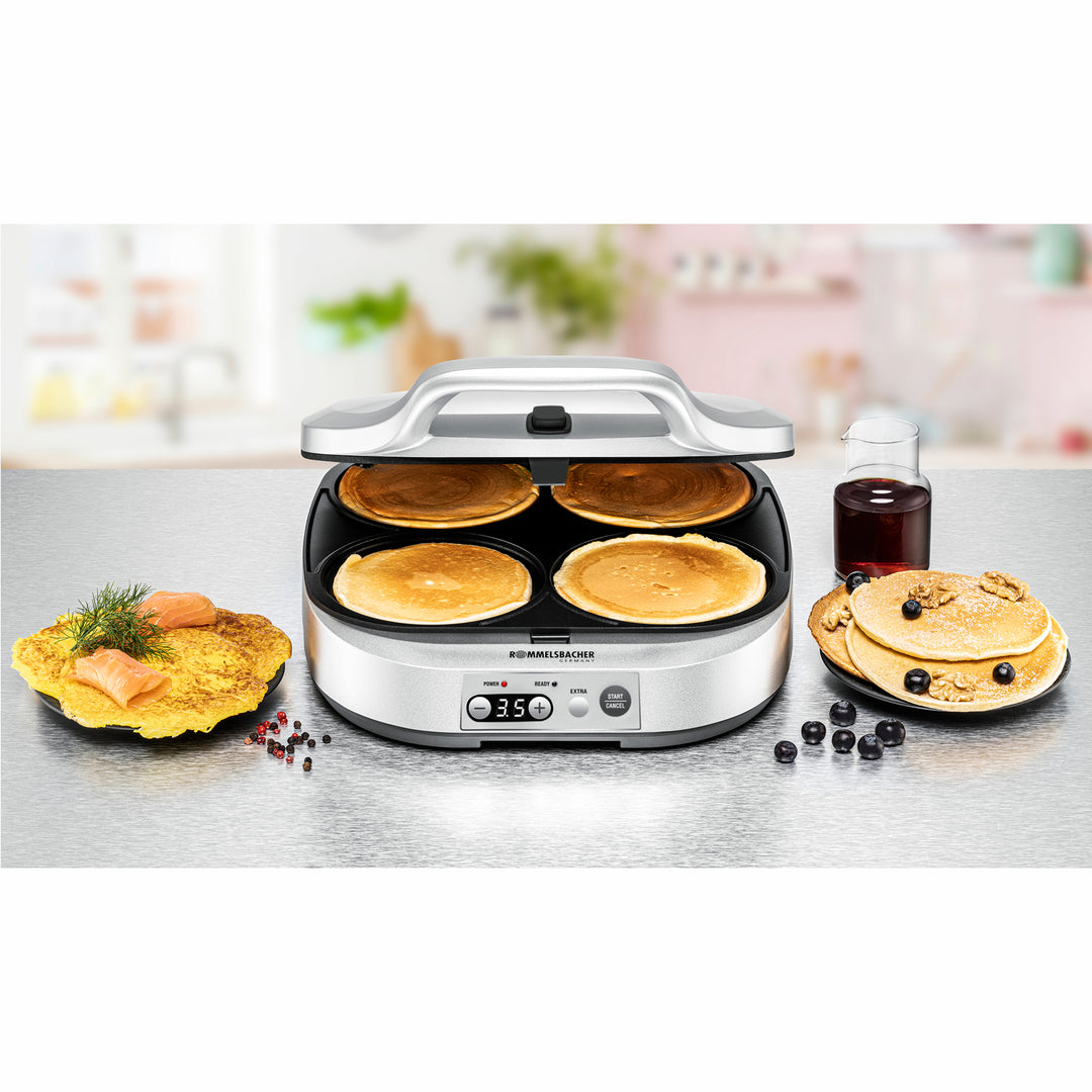 Rommelsbacher Pannkaksjärn PC 1800  4st baktråg 1800W 3,5kg