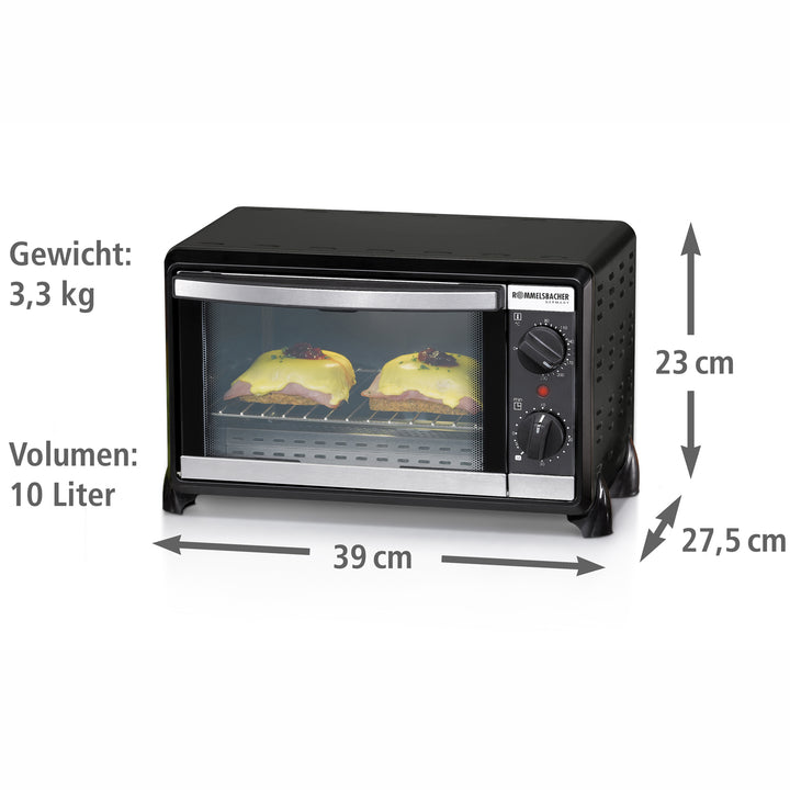 Rommelsbacher Miniugn 10l  BG 950 Speedy timer funk. Energi sparande
