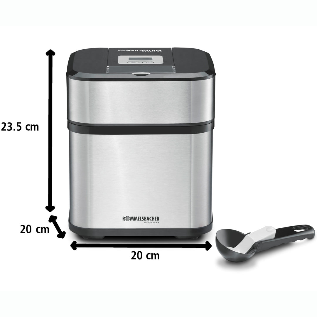 Rommelsbacher Glassmaskin  IM 12 Kurt  0,5l Rostfri  Sorbet,Glass Frusen Yogurt Slush