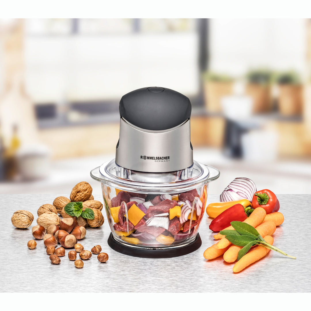 Rommelsbacher Minihackare 1,0l MZ 400  Glasskål 400W stark motor