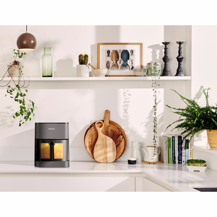 Panasonic Airfryer 5L 1450W NF-CC500SXE Dubbla element Touch, Belysning & Ånga