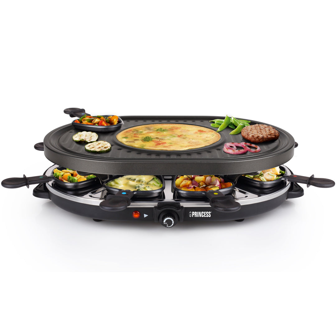 Princess Raclette 8 Oval Grill Party  162700   43X30cm grillplatta
