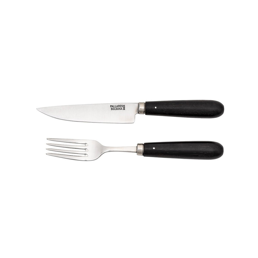 Pallarès kniv & gaffel Ebony rs set om 2