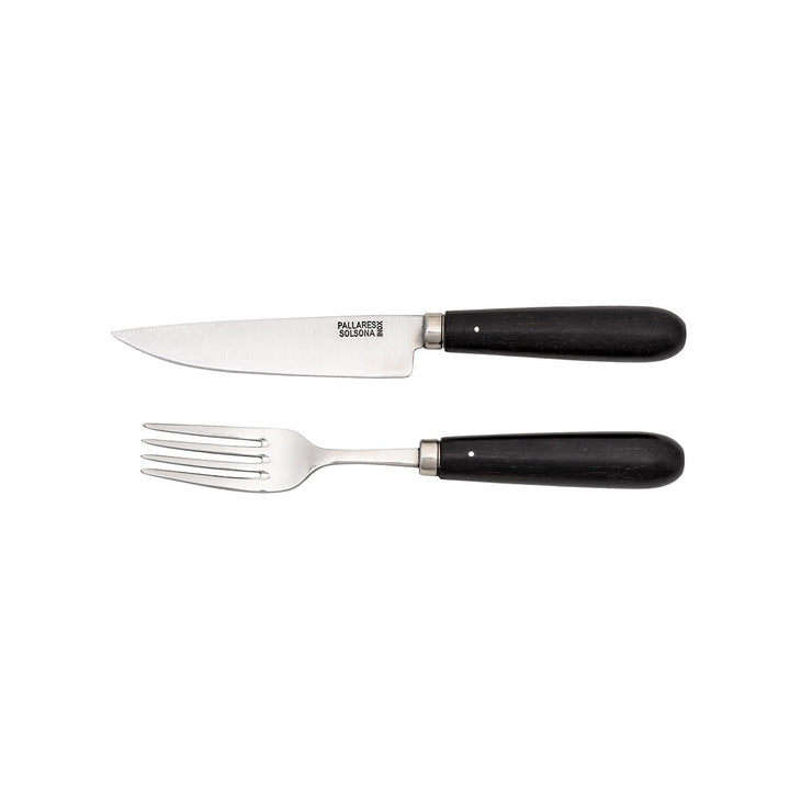 Pallarès kniv & gaffel Ebony rs set om 2